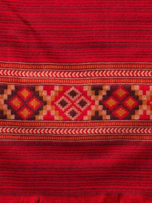 Ethnic motif woven design acrylic shawl 4