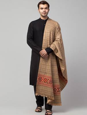 Woven design acrylic wool shawl 1