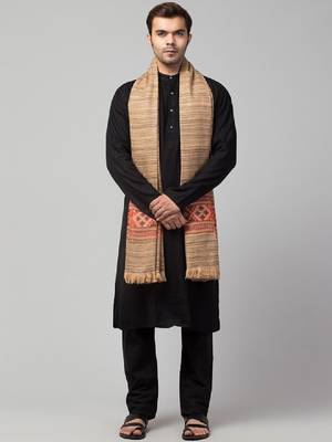 Woven design acrylic wool shawl 2