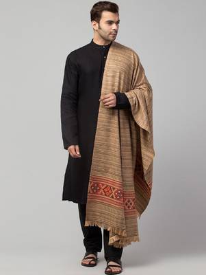 Woven design acrylic wool shawl 3