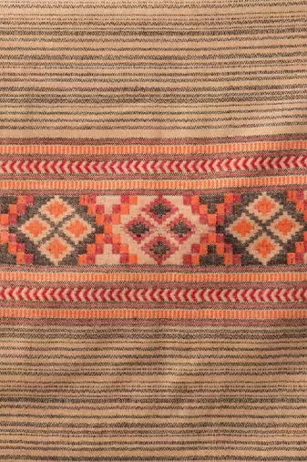 Woven design acrylic wool shawl