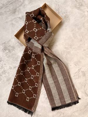 Men patterned acrylic mufflers 1