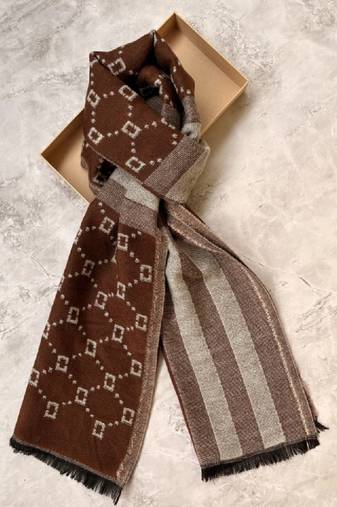Men patterned acrylic mufflers