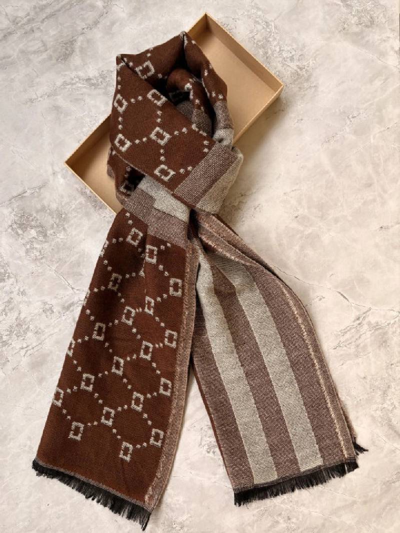 Men patterned acrylic mufflers