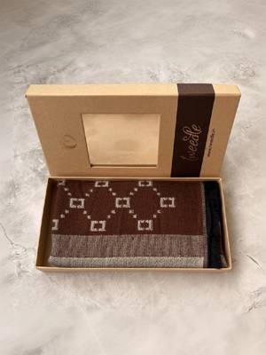Men patterned acrylic mufflers 2
