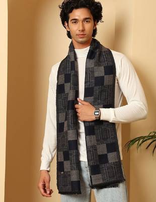 Men checked acrylic mufflers 1
