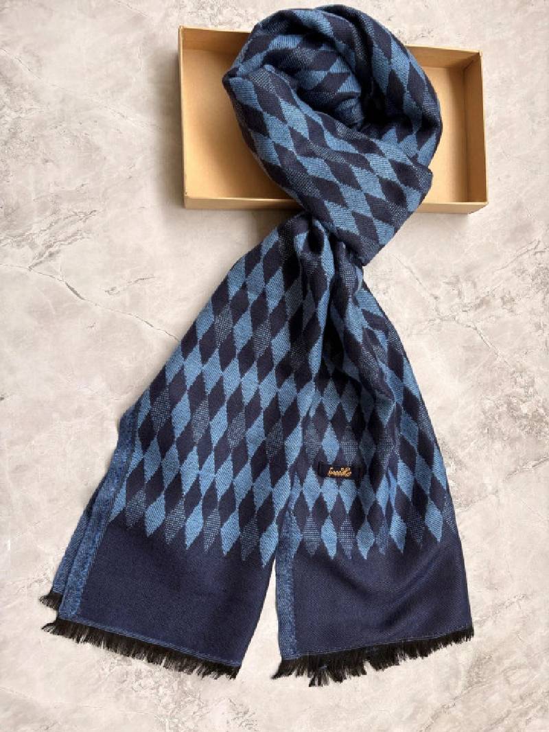 Men patterned acrylic mufflers