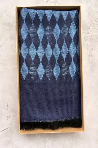 Men patterned acrylic mufflers