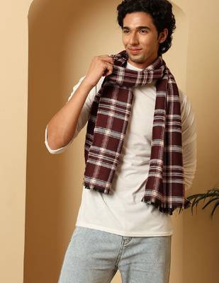 Men checked acrylic mufflers 1