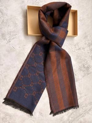 Men patterned acrylic mufflers 1
