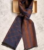 Men patterned acrylic mufflers