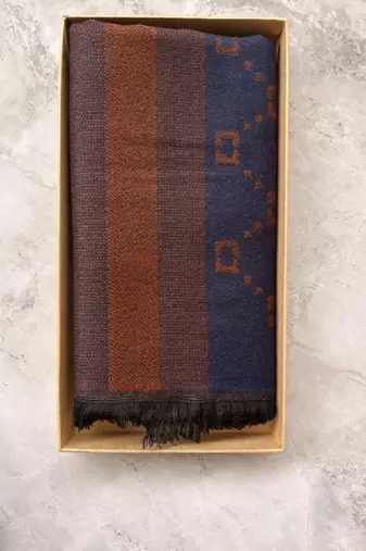 Men patterned acrylic mufflers