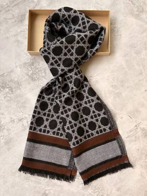 Men patterned acrylic mufflers 1