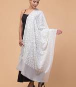 Women jaal embroidered pure wool shawl