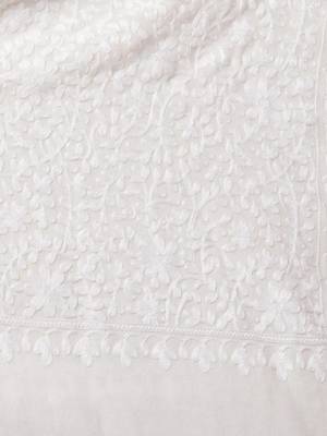 Women jaal embroidered pure wool shawl 2