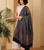 Ethnic motifs woven design shawl
