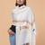 Embroidered woolen stole with fringes