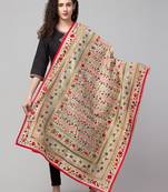 Floral embroidered dupatta with phulkari