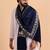 Floral embroidered woolen shawl