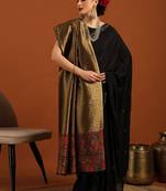 Women ethnic motifs woven design acrylic shawl