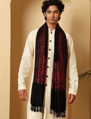 Floral embroidered shawl 2