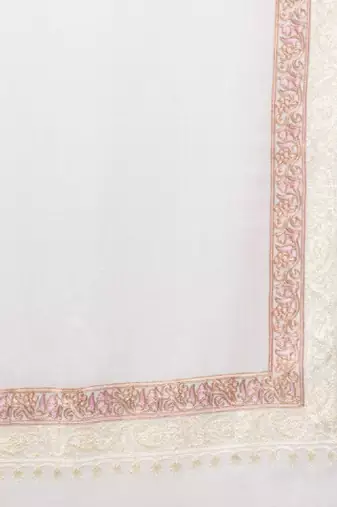 Floral kashmiri embroidered aari work woollen shawl