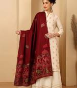 Women ethnic motifs woven design shawl