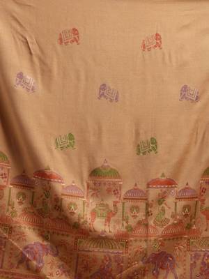 Women ethnic motifs woven design shawl 2