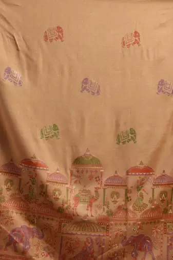 Women ethnic motifs woven design shawl