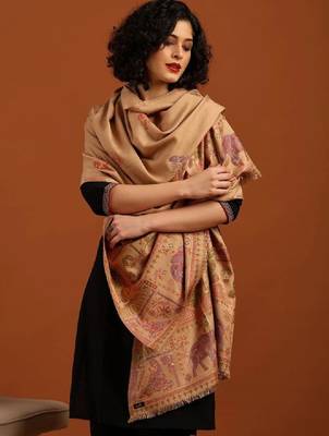 Women ethnic motifs woven design shawl 3