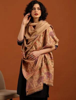 Women ethnic motifs woven design shawl 4