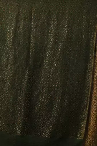 Men woven design cashmere wool stole with fringed border shawl
