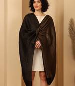 Women woven design reversible zari weave pashmina stole