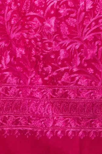 Women embroidery pure wool shawl