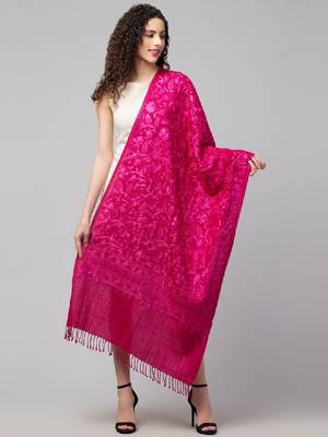 Women embroidery pure wool shawl 3