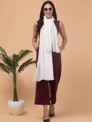 Women pure wool kashmiri embroidered shawl 4