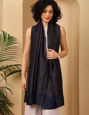 Reversible woven design pashmina stole 1
