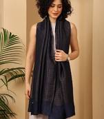 Reversible woven design pashmina stole