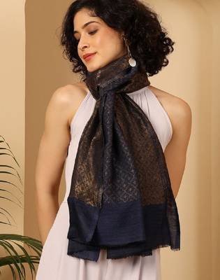 Reversible woven design pashmina stole 2