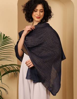 Reversible woven design pashmina stole 4