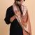 Floral embroidered woolen shawl