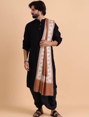 Floral embroidered woolen shawl 4