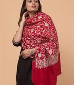 Women floral embroidered shawl