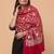 Women floral embroidered shawl