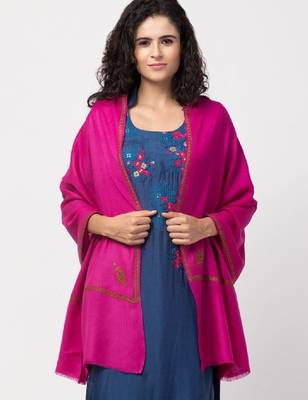 Ethnic motifs embroidered pasmina shawl 1