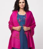 Ethnic motifs embroidered pasmina shawl
