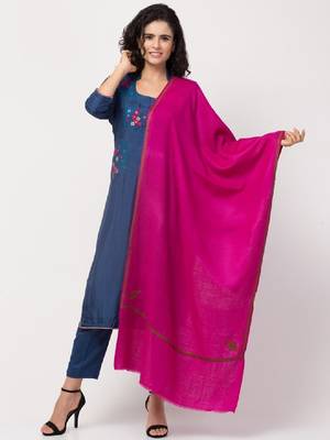 Ethnic motifs embroidered pasmina shawl 4