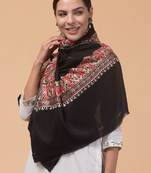 Floral kashmiri embroidered pure woollen shawl