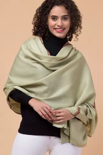 Paisley embroidered pasmina shawl