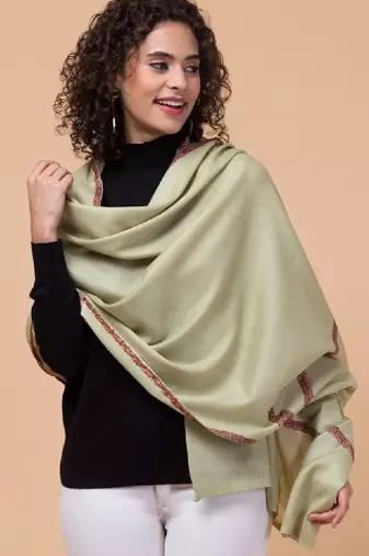 Paisley embroidered pasmina shawl